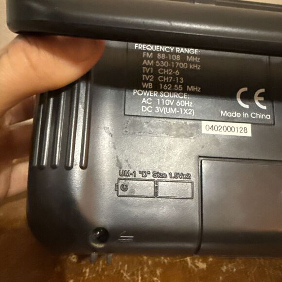 Vintage Y2K 90s Coby CX-18 Portable AM/FM TV/Weather Band Radio Tested Works - Picture 6 of 9